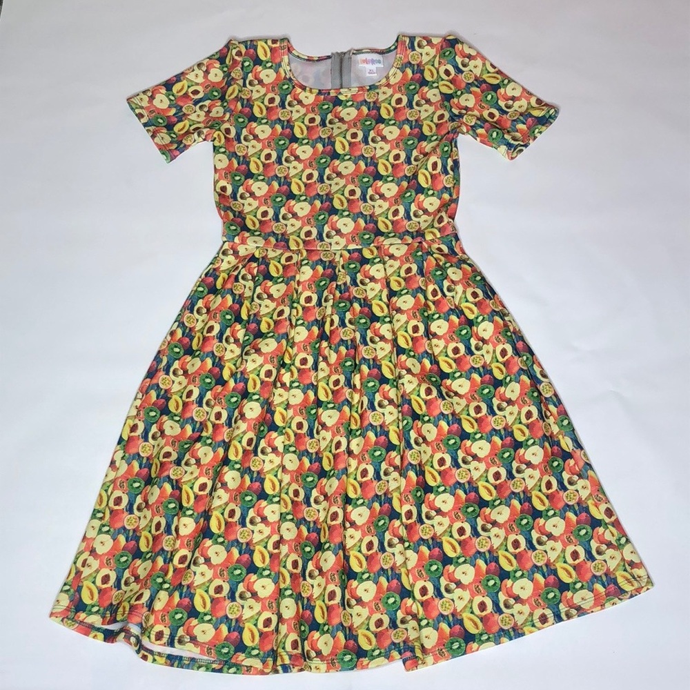 LuLaRoe Amelia Fruits Dress ~XS